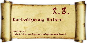 Körtvélyessy Balázs névjegykártya