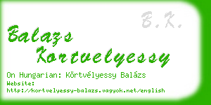 balazs kortvelyessy business card