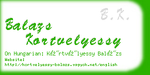 balazs kortvelyessy business card